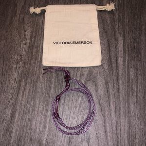 Victoria Emerson Purple Wrap Bracelet with jewelry bag